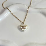 CC White Diamond Heart Pendant