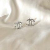 Double CC Crystal Earrings