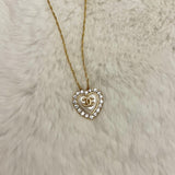 CC Diamond White Heart Necklace