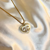 CC White Diamond Heart Pendant