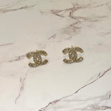 Crystal CC Earrings Gold